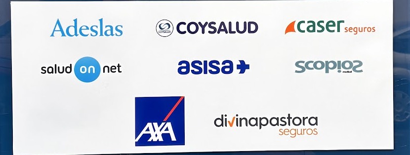 Aseguradoras con las que trabaja Horizon Salud: Adeslas, Coysalud, Caser Seguros, Salud On Net, ASISA, Scopios, AXA y Divina Pastora
